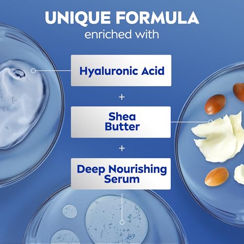 NIVEA Shea Nourish Body Lotion with Shea Butter & Hyaluronic Acid, 16.9 Oz