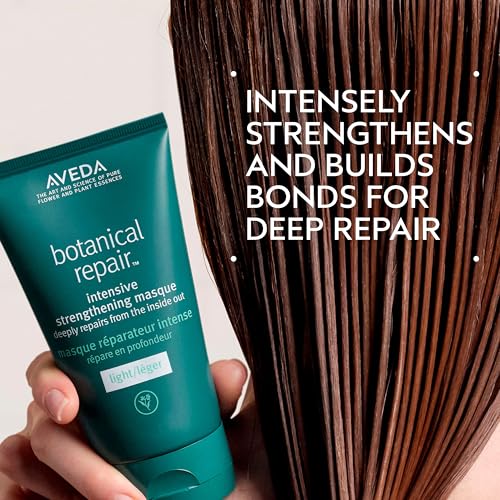 Aveda Botanical Repair Intensive Strengthening Masque Light | Bond-Building Hair Mask for Stronger Hair | Deep Conditioner | Detangles, Softens Fine to Medium Hair | 98% Naturally Derived*, 0.85 Fl Oz