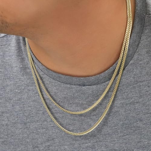 Nuragold 14K Real Yellow Gold Solid Miami Cuban Link Chain Italian Necklace - 26",3.5mm