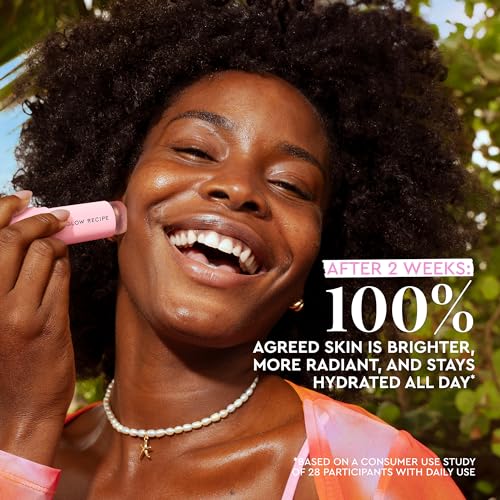 Glow Recipe Face Sunscreen Stick SPF 45 - Travel Size Roll On Korean Sunscreen with Hydrating Hyaluronic Acid & Niacinamide for a Dewy Glow - No White Cast (.58oz)