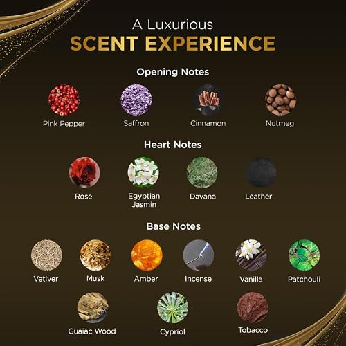 RAYAN Baco Tobacco & Leather Perfume for Men – Arabian Eau De Parfum, 100mL (3.34 Fl oz) Perfumes Arabes Para Hombres, Bold Men’s Perfume with Vetiver, Patchouli, Saffron & Spices – Ideal Gift for Him