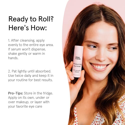 grace & stella Under Eye Brightener with Rose Quartz Rollerball