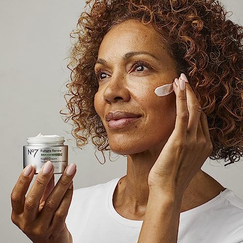 No7 Future Renew Damage Reversal Night Cream - Hydrating Face Moisturizer & Firming Cream to Reverse Visible Signs of Skin Damage - Dermatologist Approved and Suitable for Sensitive Skin (1.69 Fl Oz)