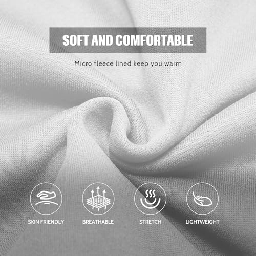 MANTORS Men's Fleece Hoodie Casual Long Sleeve 1/4 Zipper Pullover Sweatshirts White XL