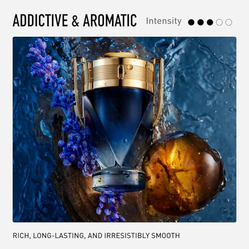 Rabanne Invictus Parfum for Men - Long Lasting Aromatic Aquatic Perfume with Lavender, Sandalwood & Musk - Trophy Bottle French Fragrance Spray from Paris, 6.8 oz