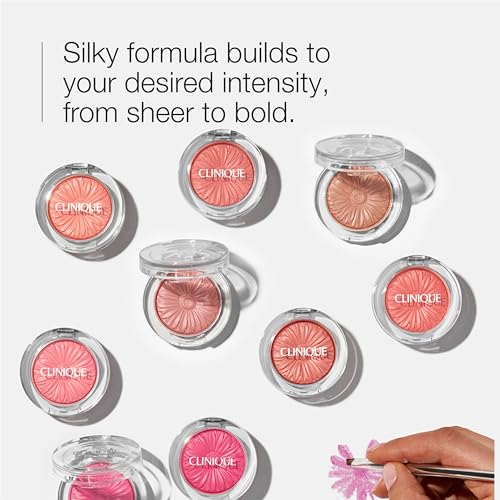 Clinique Cheek Pop Blush | Long Lasting, Buildable + Vibrant, Yet Natural-Looking Color, Heather Pop, 0.12 Ounce
