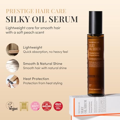 CURLYSHYLL Silky Oil Serum, Lightweight Non-Greasy Hair Oil for Frizz, 70ml
