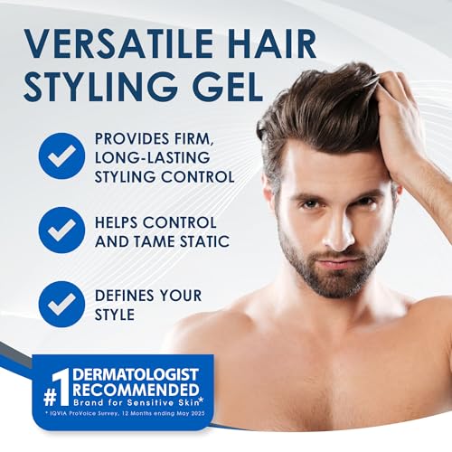 Vanicream Hair Gel, 7 Oz, Formulated without Common Irritants for Sensitive Skin, Styling Gel with Firm Hold & Non-Greasy Finish, Helps Control Static & Add Volume, Dermatologist Tested