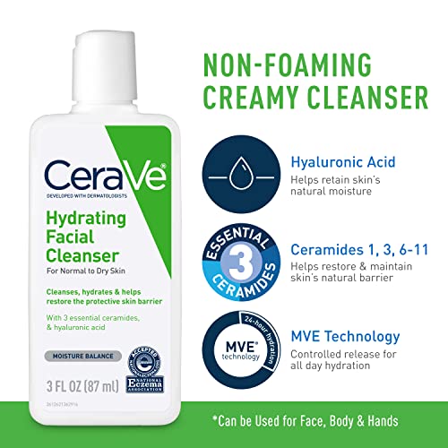 CeraVe Skin Care Set, Face Wash + AM & PM Face Moisturizer, Travel Size
