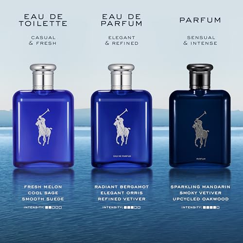 Ralph Lauren Polo Blue Eau de Parfum Aquatic Woody Mens Cologne - 4.2 Fl Oz