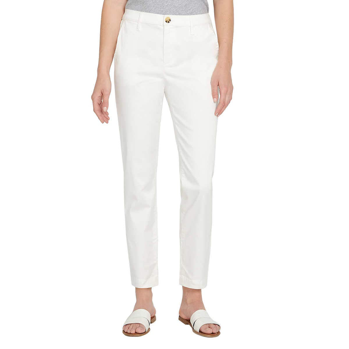 Nautica Women's Full Length Straight Leg Classic Stretch Twill Trouser, Costco, 6/28