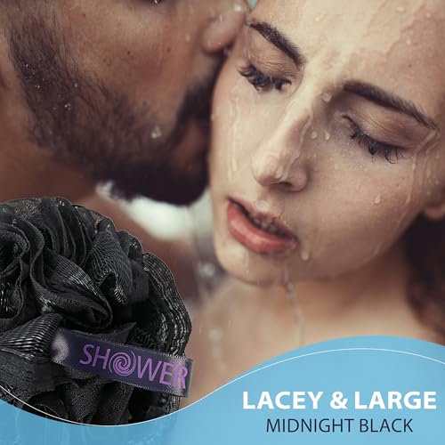 SHOWER BOUQUET Loofah-Bath-Sponge Hot-Lacey-Mesh // 4-Steamy-Lace-Colors