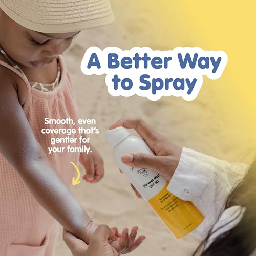 Tubby Todd Mineral Mist SPF 50 Sunscreen, Non-Aerosol Body Spray