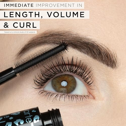 tarte maneater waterproof mascara – Extreme Curl, Instant Volume & Length, 16HR Ultra-Creamy Longwear Eye Makeup, Cruelty-Free, full size, black
