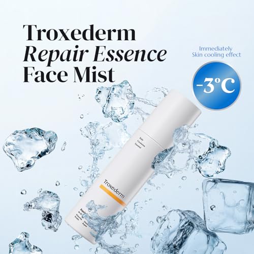 TROXEDERM Repair Essence Toner Mist – Korean Hydrating & Cooling Face Mist with Niacinamide, Troxerutin & Centella Asiatica, Lightweight Facial Spray for Daily Skincare & Barrier Care, 3.38 Fl.oz