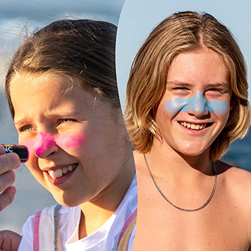 Sun Zapper Zinc Sunscreen Stick 3-Pack SPF 50+ Pink White Blue – Mineral Sunscreen Sticks for Face, Water Resistant Sunblock for Kids and Family, Travel Size 12g (0.42 oz), Australian Made