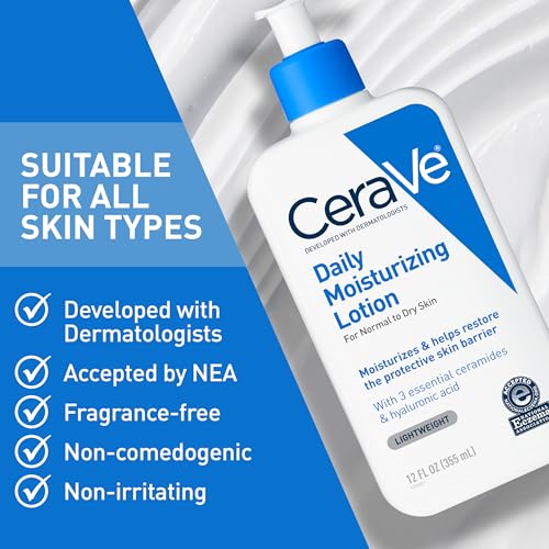 CeraVe Daily Moisturizing Lotion, Face and Body Lotion, Skin care, 12oz