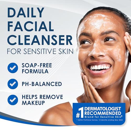 Vanicream Gentle Facial Cleaner, 2.5 Fl Oz, Formulated without Common Irritants for Sensitive Skin, Removes Makeup, Dirt & Excess Oils, Non-Comedogenic, pH-Balanced Face Wash
