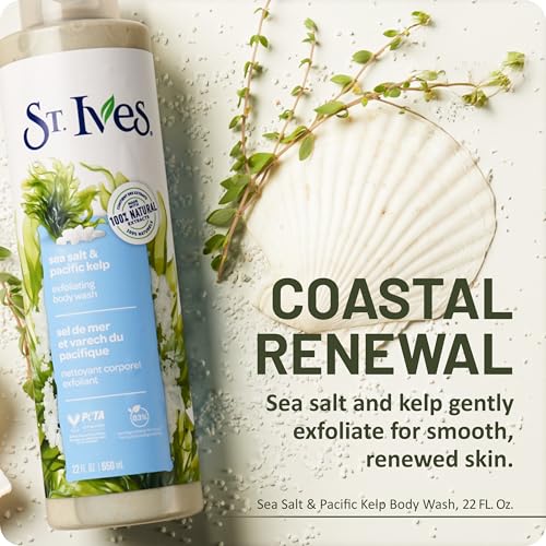 St. Ives Sea Salt & Pacific Kelp Exfoliating Body Wash 22 Fl Oz