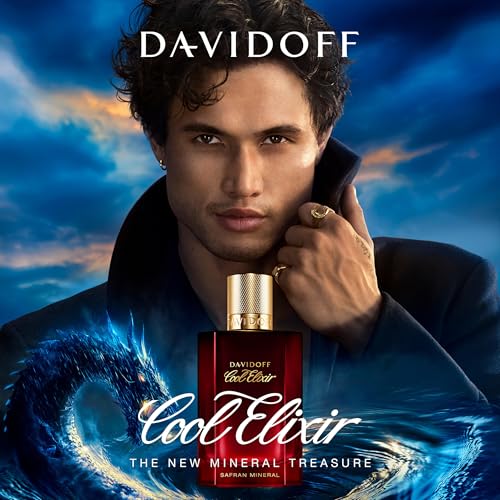 Davidoff Cool Elixir Safran Mineral Treasure Eau de Parfum – Ambery Cologne for Men – With Notes of Apple, Saffron & Cedarwood – Long-Lasting Fragrance
