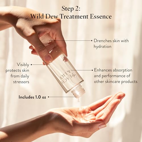 Peach & Lily - Glass Skin Discovery Kit (4 Products) - 1 Cleanser, 1 Essence, 1 Serum & 1 Cream - Skin Care Set - Acne Routine - Travel Essentials - Self Care - Vegan & Cruelty Free - Korean Beauty