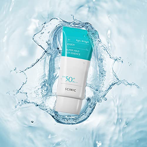 SCINIC Enjoy Super Mild Sun Essence 2 Set SPF50+ PA++++ 1.69 fl oz(50ml) | A Lightweight Hydrating Sun Essence That leaves No Sticky Feeling | Korean Skincare