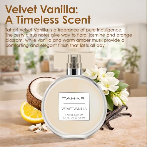 TAHARI Women’s Velvet Vanilla Eau de Parfum Fruity & Floral Perfume 100 ml