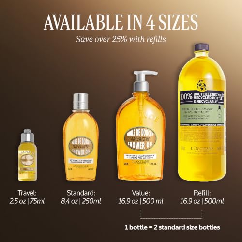 L'OCCITANE Almond Shower Oil Refill 16.90 fl oz