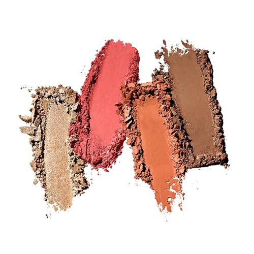 Smashbox Halo Sculpt + Glow Face Palette | Vitamin E, Long Lasting, Contour + Highlighter, 0.55 Ounce, Coral Saturation