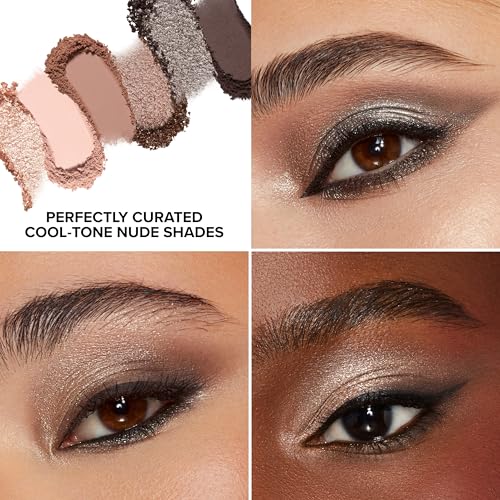 Too Faced Born This Way Natural Nudes Mini Eye Shadow Palette Makeup | Creamy, High Pigment Matte + Shimmer Shades, 0.2 Ounce, Cold Smolder Nudes