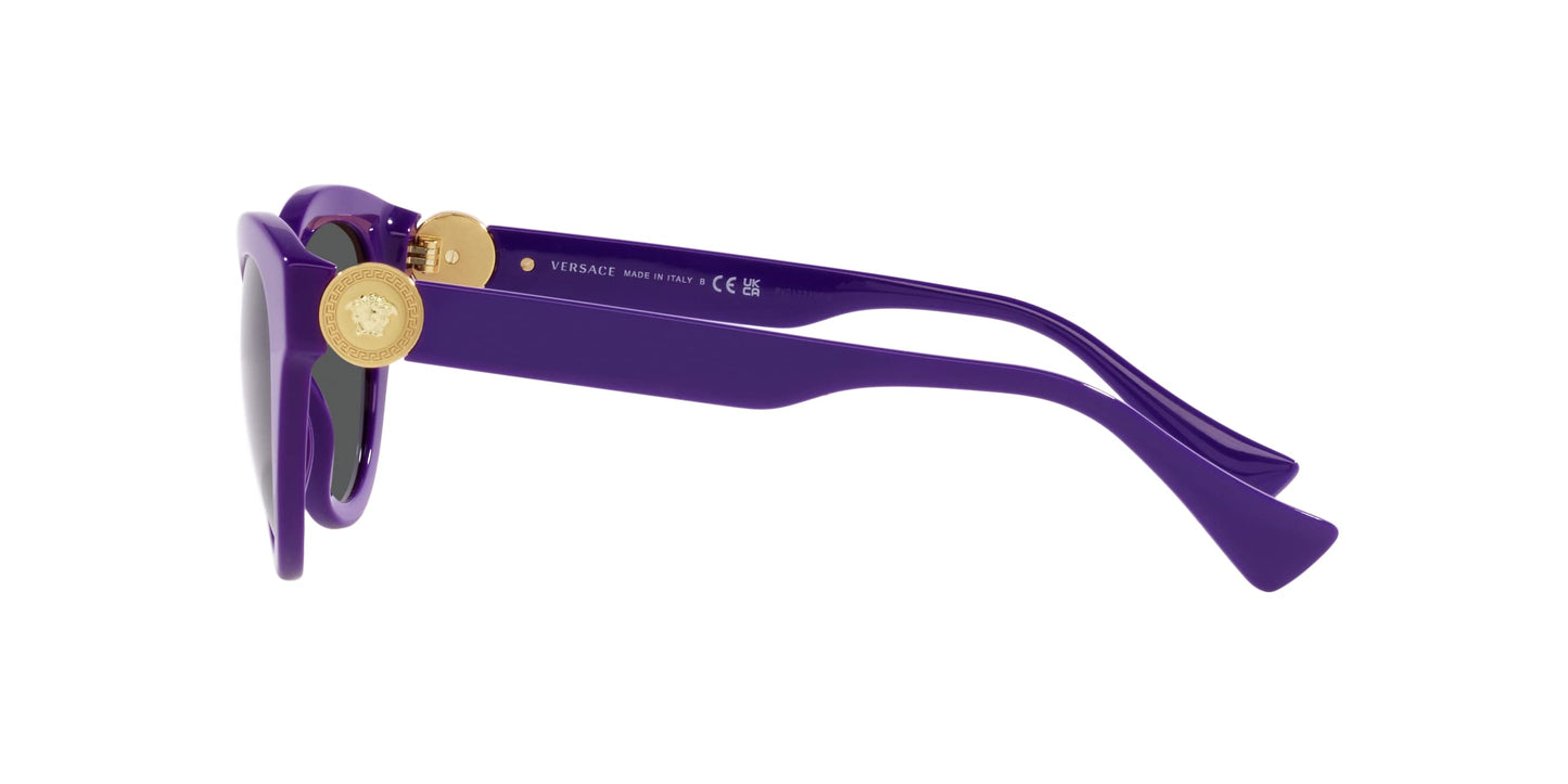 Versace Woman Sunglasses Purple Frame, Dark Grey Lenses, 52MM