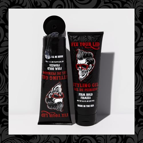 Fix Your Lid Styling Gel for Men, Firm Hold High Shine, 8.5 fl oz