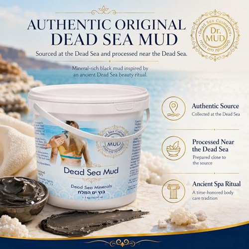 Dr. Mud's Dead Sea Mud Body Mask – Spa Quality Body Treatment, Deep Cleansing Skincare Detox Product for Men & Women