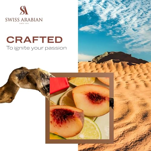 Swiss Arabian Shaghaf Oud Ahmar - Luxury Products From Dubai - Long Lasting And Addictive Personal EDP Spray Fragrance - Seductive, Signature Aroma - The Luxurious Scent Of Arabia - 2.5 oz