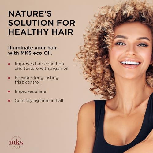 MKS eco Oil, Original - 2 fl oz - Hair Styling Elixir - Moroccan Argan Oil, Hemp Seed Oil - Moisturize & Nourish Hair, Control Frizz, Increase Smoothness - Vegan & Cruelty Free