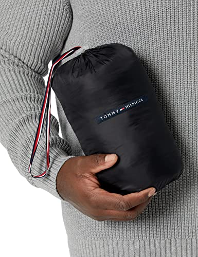 Tommy Hilfiger mens Ultra Loft Lightweight Packable Puffer Jacket (Standard and Big & Tall) Down Alternative Coat, Black, Small US