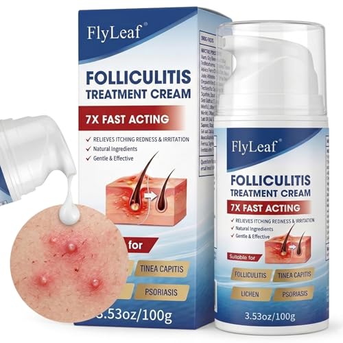 Folliculitis Treatment Cream - 5% Benzoyl Peroxide & Tea Tree Oil for Scalp Bumps, Razor Burn & Body Breakouts - Fast Acting & Effective Itch Relief - 100g/3.53oz