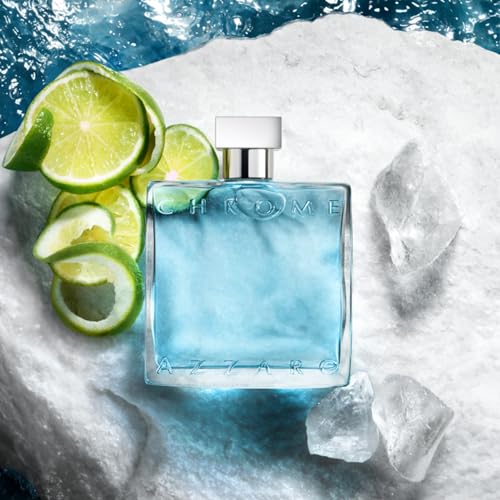 Azzaro Chrome Eau de Toilette — Mens Cologne — Citrus, Aquatic & Woody Fragrance, 1.0 Fl Oz