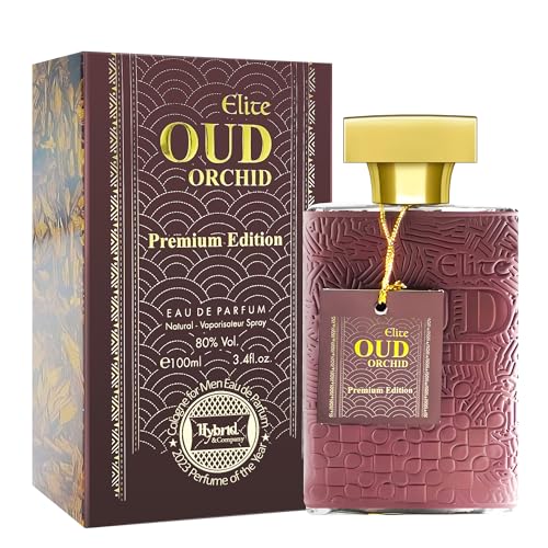Hybrid & Company Elite Oud Orchid Premium Edition Modern Scent Mens Perfume,3.4 Fl Oz