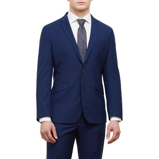 Kenneth Cole REACTION Men's Techni-Cole Stretch Slim Fit Suit Separate Blazer (Blazer, Pant, and Vest), Modern Blue, 40 Regular