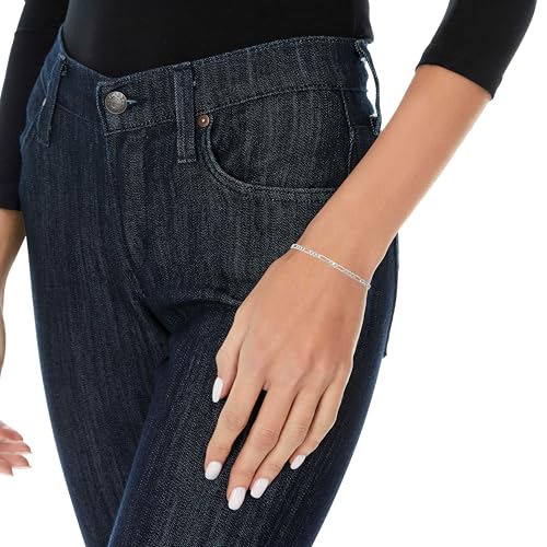 Floreo 14k White Gold 3.8mm Solid Figaro Chain Bracelet 8 Inch