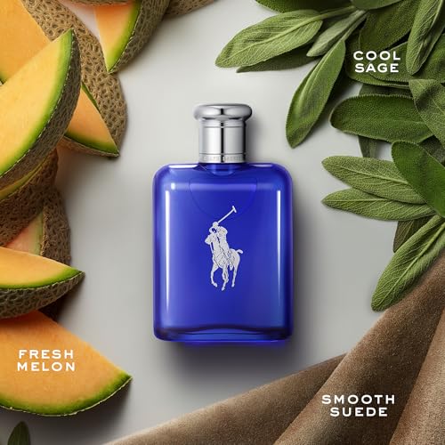 Ralph Lauren Polo Blue Eau de Toilette Fresh Citrusy Cologne - 4.2 Fl Oz