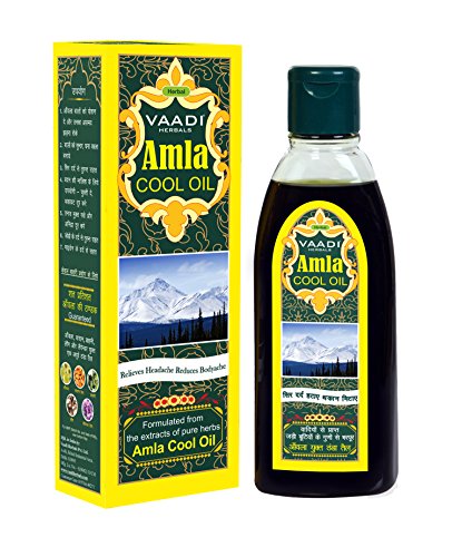 Vaadi Herbals Amla and Brahmi Blend Hair Oil - Therapeutic Grade for Hair Growth and Cooling - 6.76 Ounces
