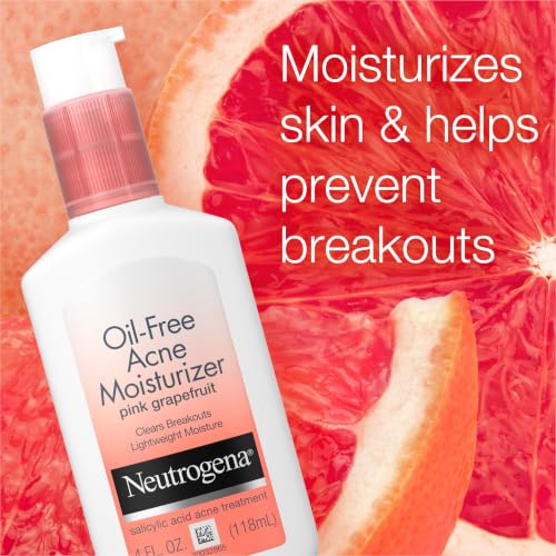 Neutrogena Oil Free Acne Moisturizer, Pink Grapefruit, 4 fl oz