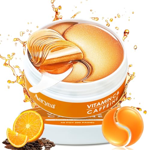 Aeryea Vitamin C & Caffeine Under Eye Patches for Men & Women 30 Pairs
