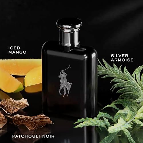 Ralph Lauren Polo Black Eau de Toilette Woody Fresh Cologne - 4.2 Fl Oz