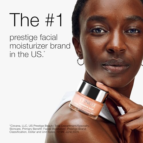 Clinique Moisture Surge 100H Auto-Replenishing Hydrator Oil Free Face Moisturizer | With Hyaluronic Acid, Aloe Bioferment and Vitamins C + E | For All Skin Types | Hydrating + Moisturizing, 2.5 Fl Oz