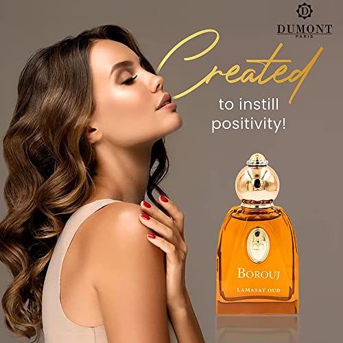 Dumont BOROUJ LAMASAT OUD - 85ml Travel Size - Arabic Inspired Unisex Perfume for Men & Women - Musky, Woody & Oriental Fragrance - Long Lasting Cologne Mist & Body Spray - for Him & Her