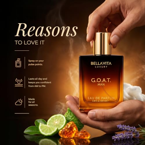 Bellavita Luxury G.O.A.T. Eau de Parfum | 100 ml | Perfume for Men