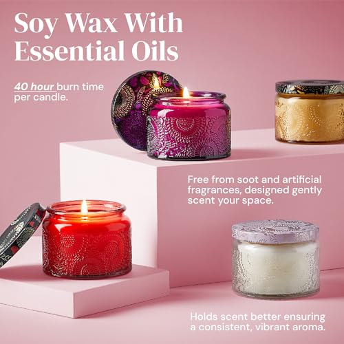 6-pc Scented Candle Gift Set for Women, Aromatherapy Inspired Adelegourdain